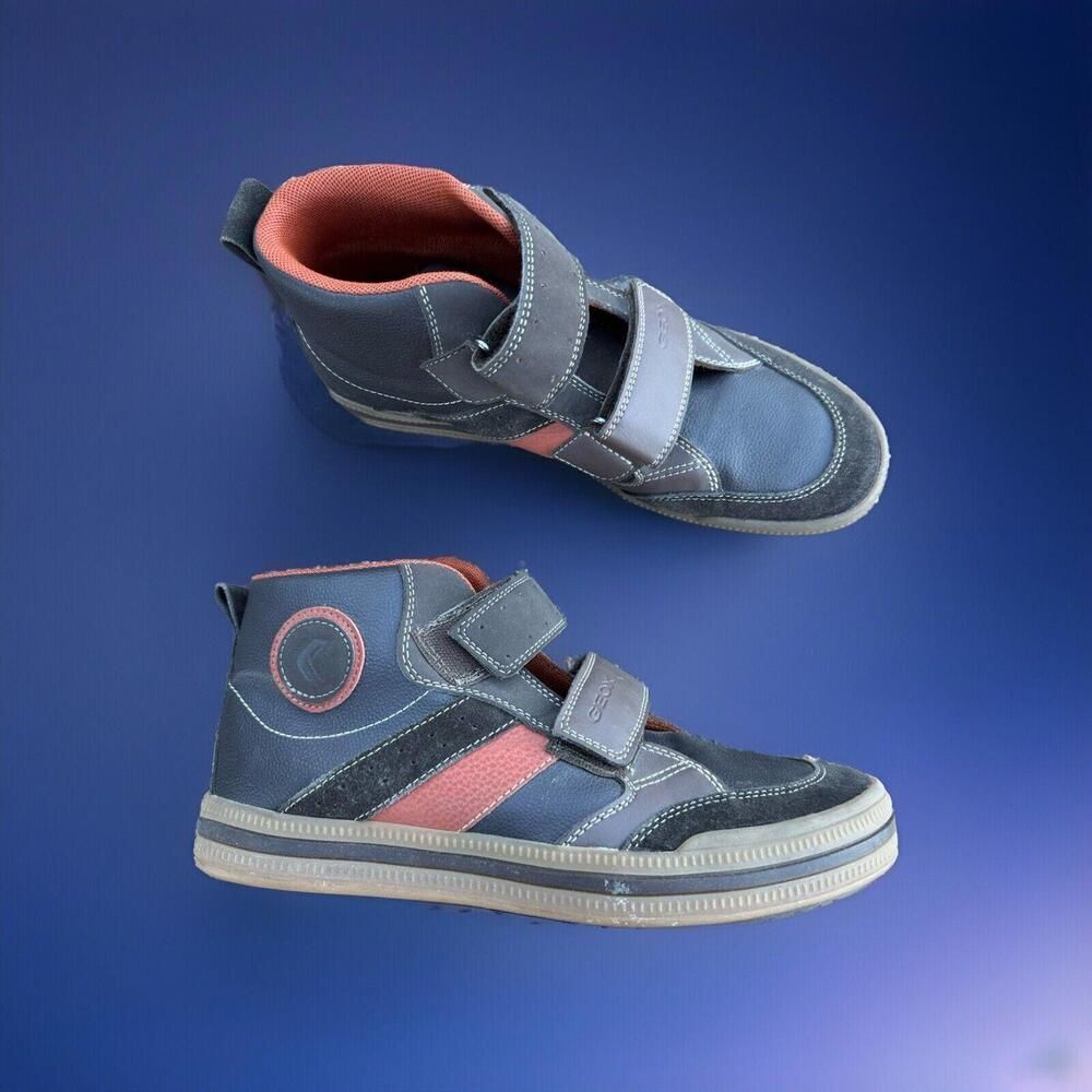 Geox Men’s Sneakers High Top Shoes Leather Brown Sz 6.5